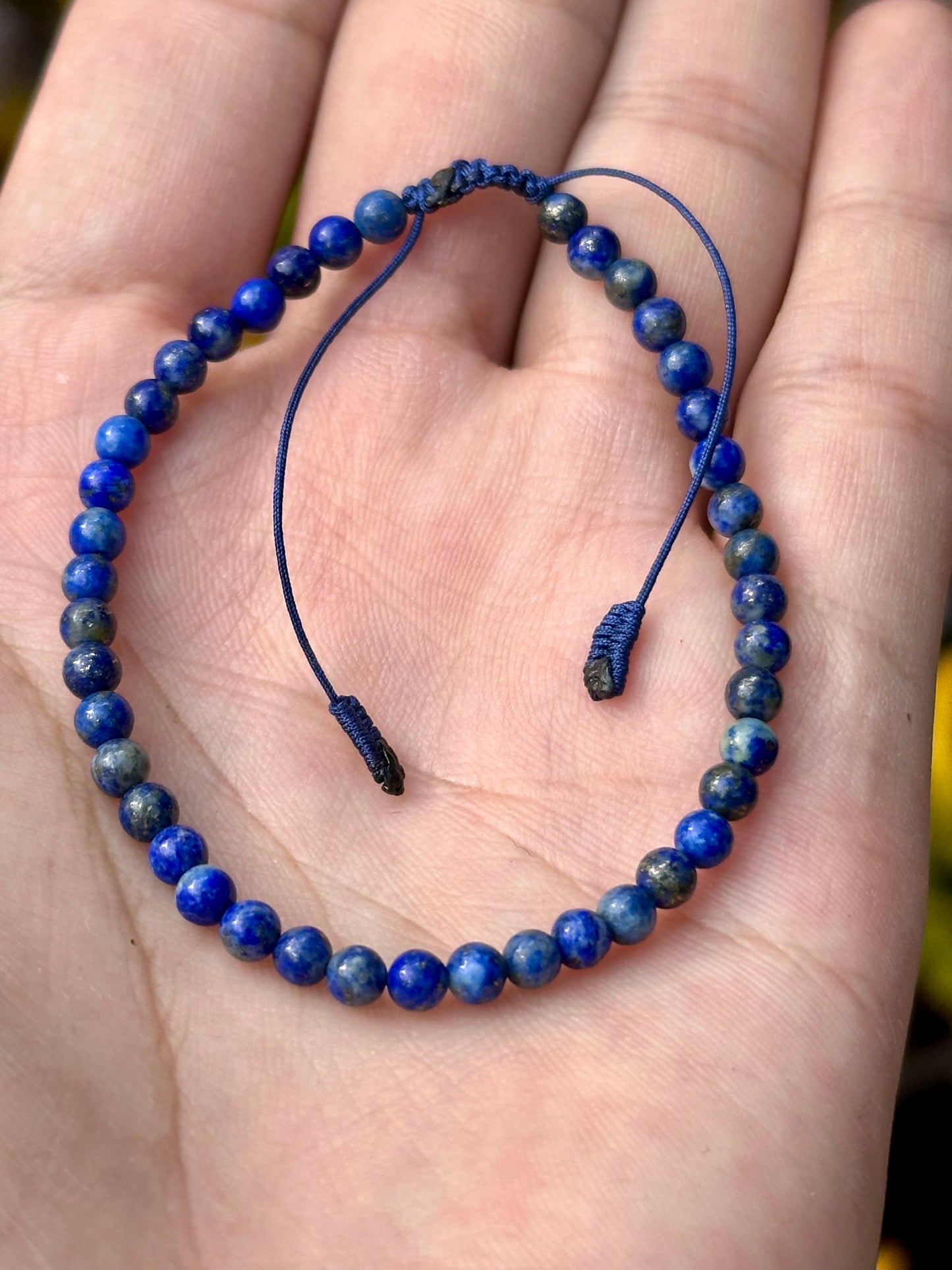 Pulsera ajustable de Lapislázuli mini
