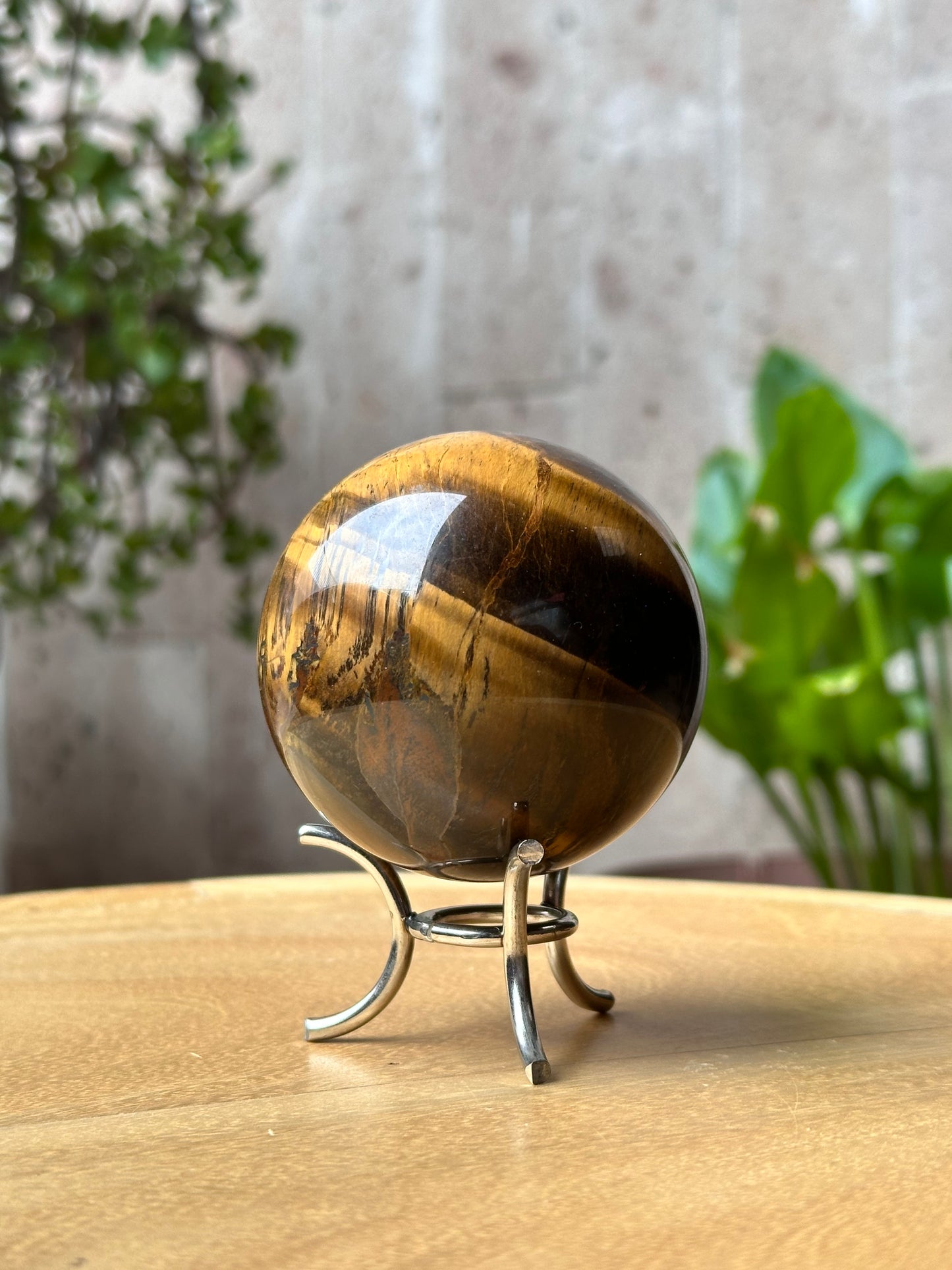 Ojo de tigre tallado en forma de esfera