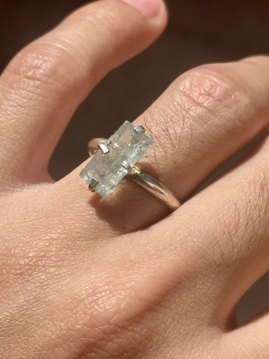 Anillo Ajustable de Aguamarina