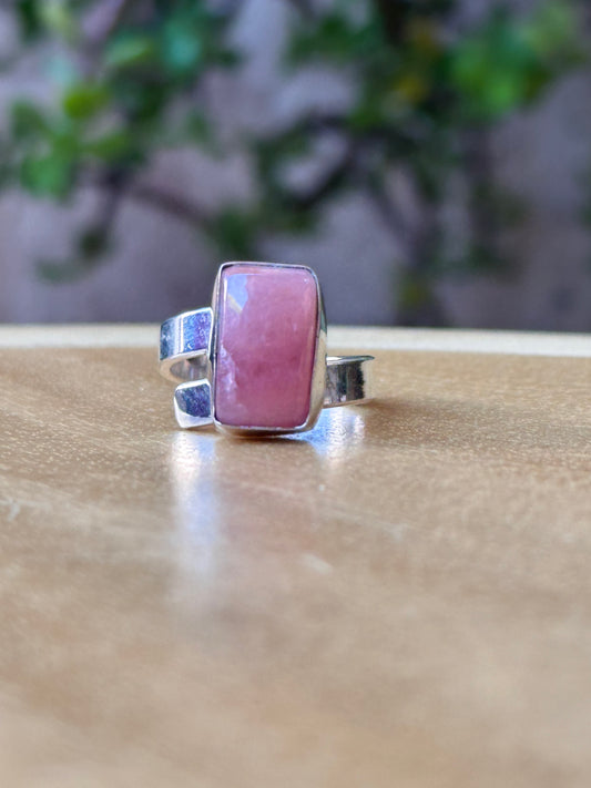Anillo ajustable de Rodonita