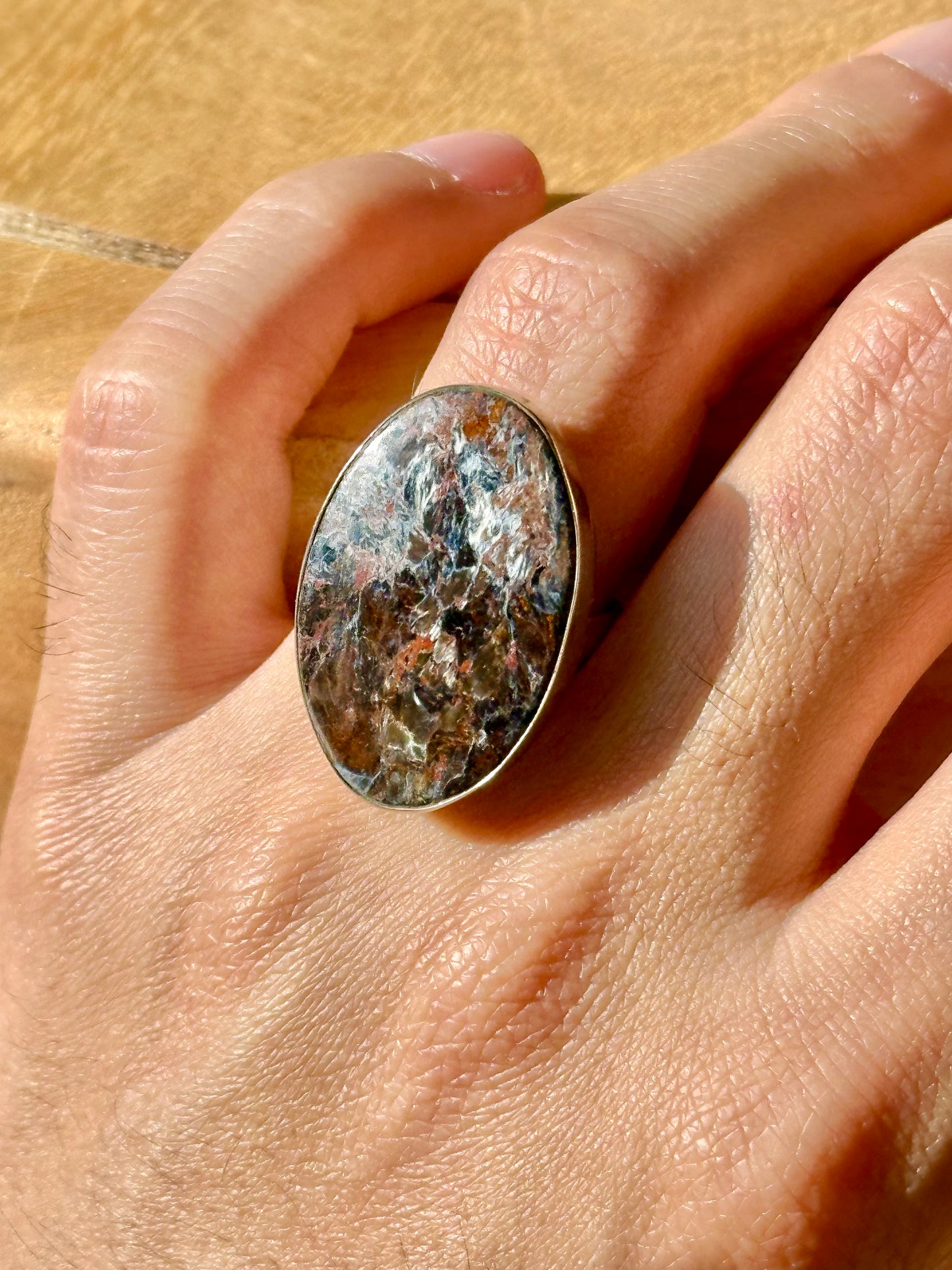 Anillo ajustable de Pietersita