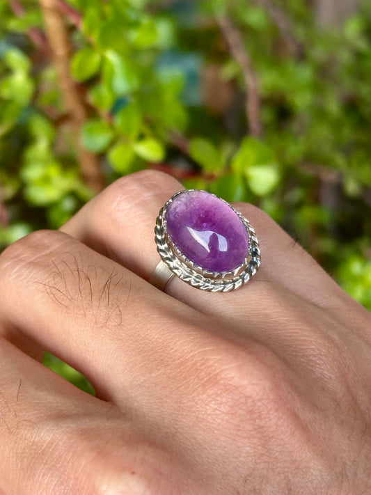 Anillo ajustable de Cuarzo Amatista