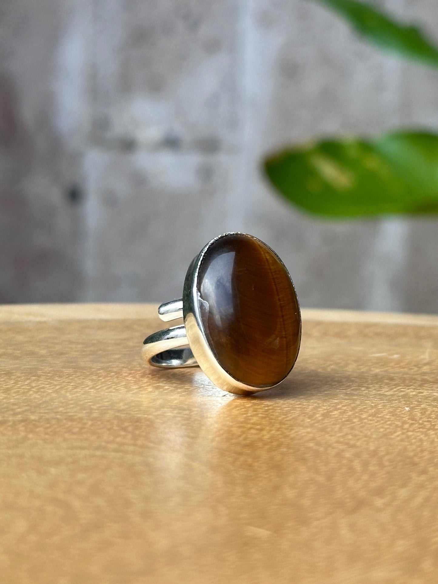 Anillo ajustable de Ojo de Tigre