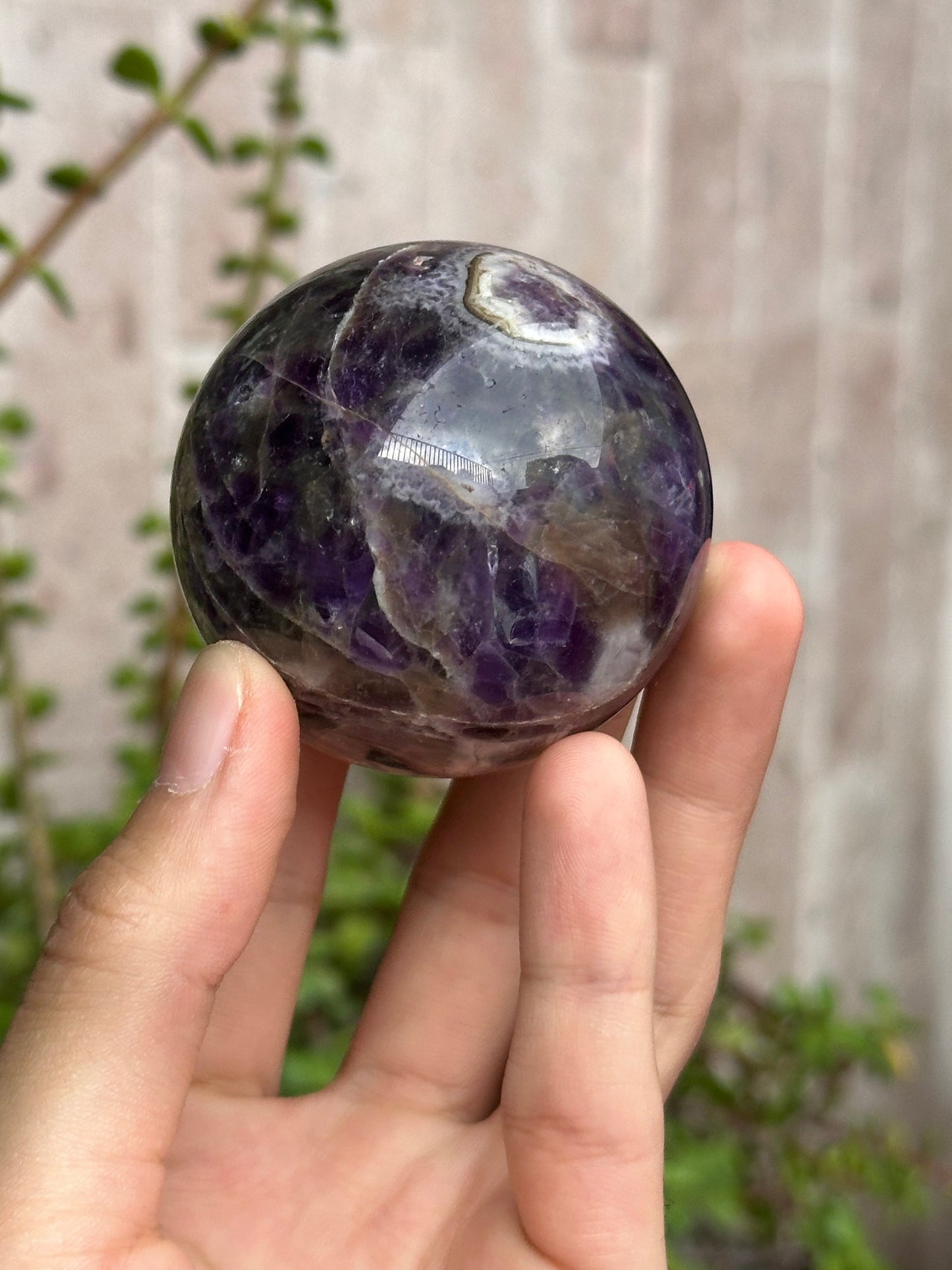 Esfera de Amatista Chevron
