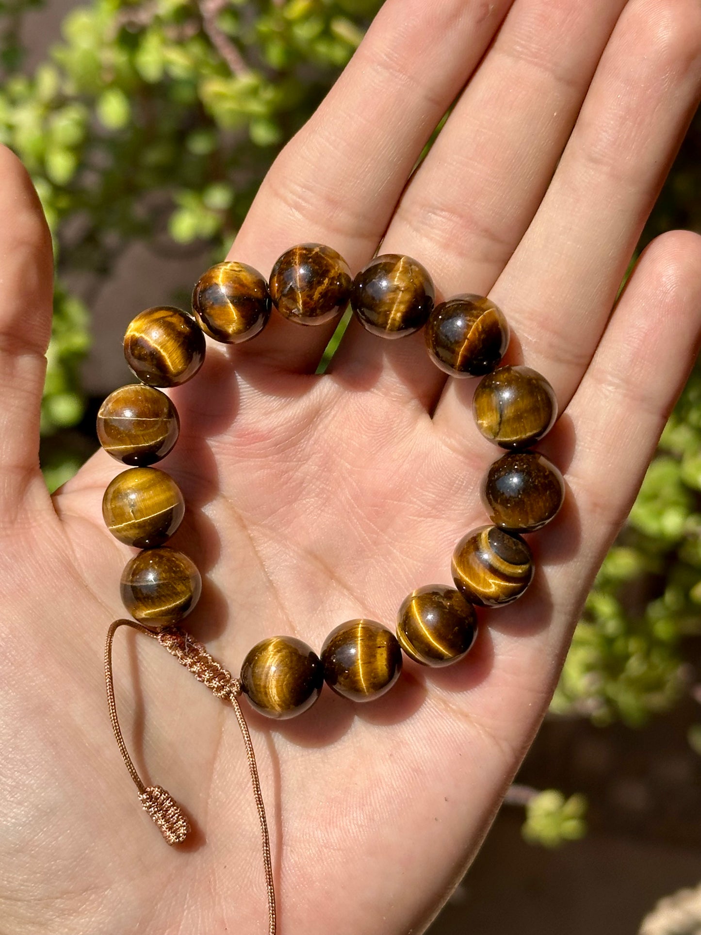 Pulsera ajustable de Ojo de Tigre
