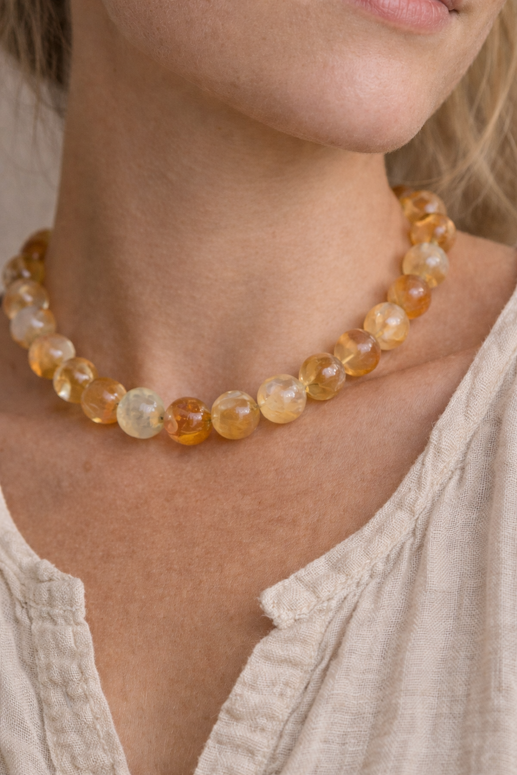 Collar Ajustable de Citrino - Abundancia y Alegría