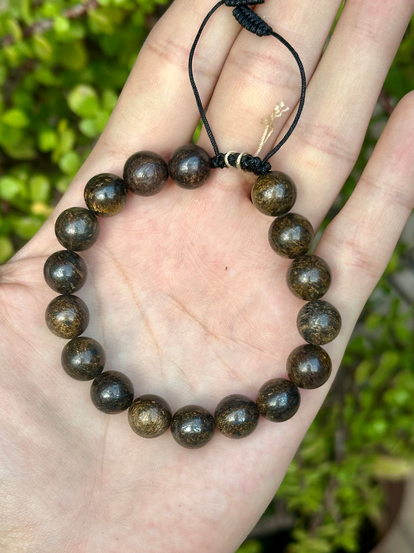 Pulsera Ajustable de Bronzita 10mm