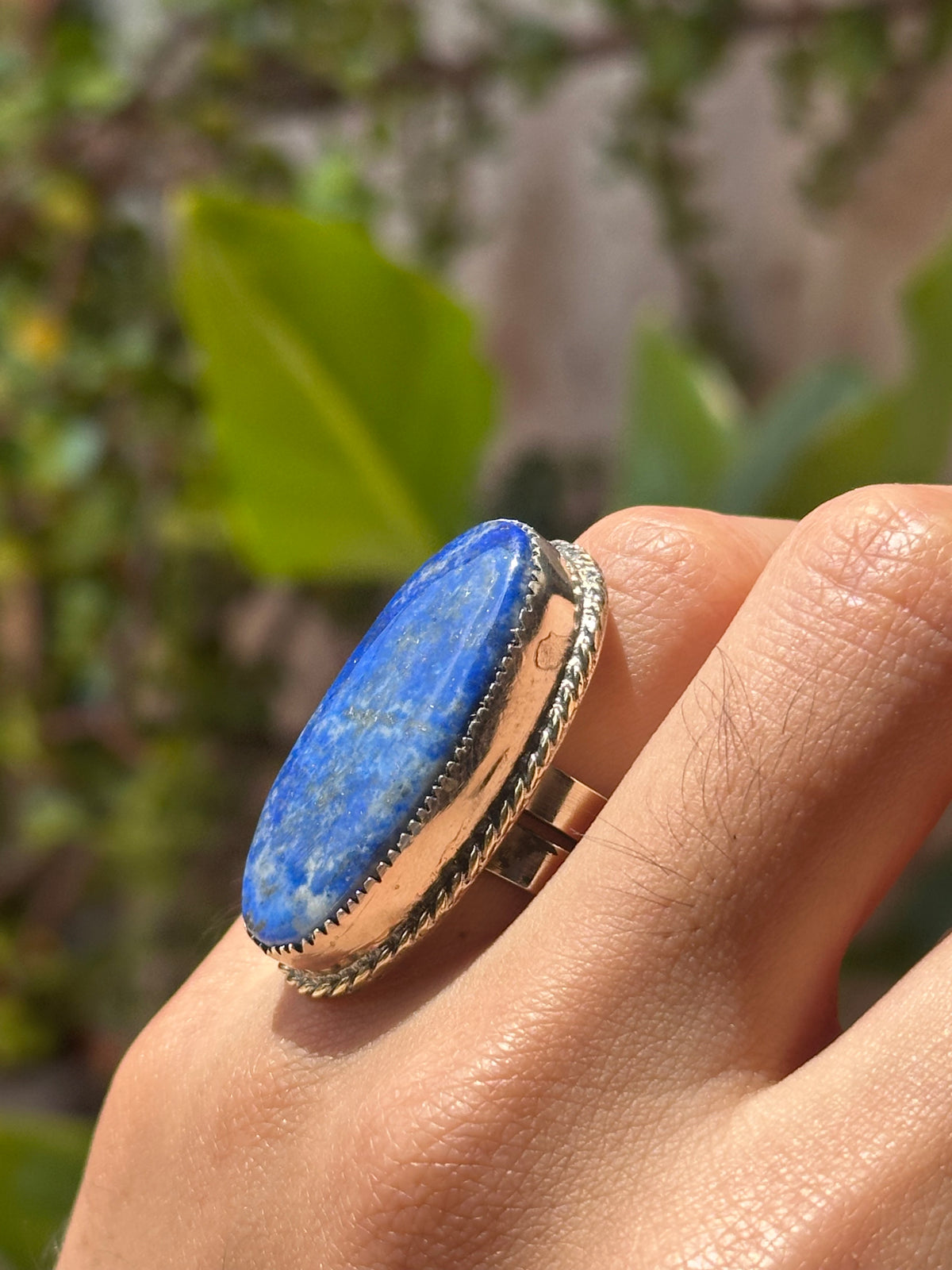 Anillo ajustable de Lapislázuli