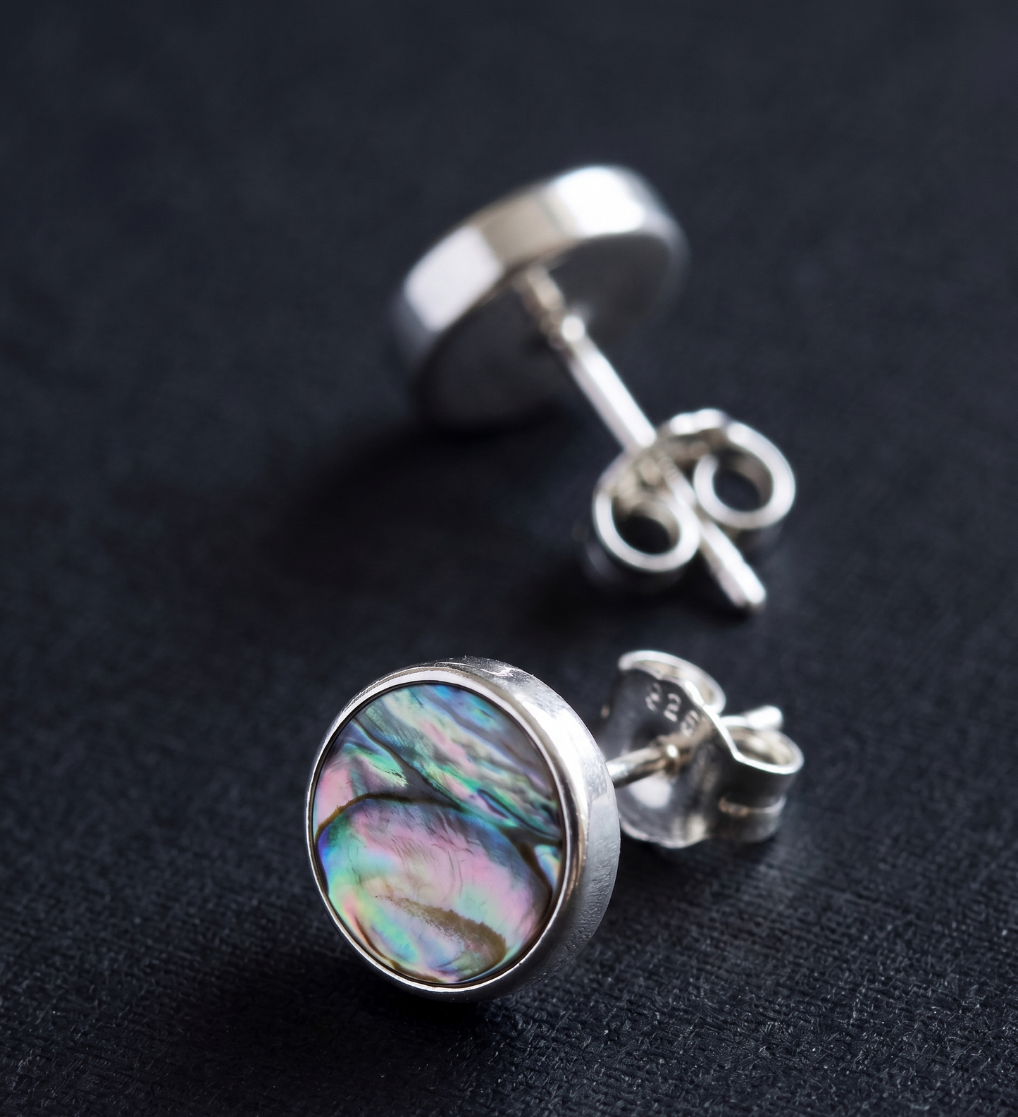 Aretes de concha de abulón