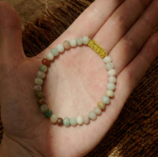 Pulsera ajustable de amazonita