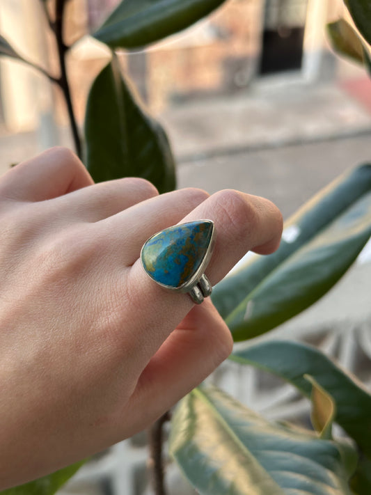 Anillo ajustable de Crisocola