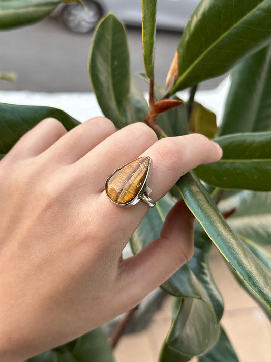 Anillo ajustable de Ojo de Tigre