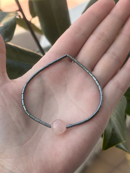 Pulsera Hematita con Cuarzos Naturales