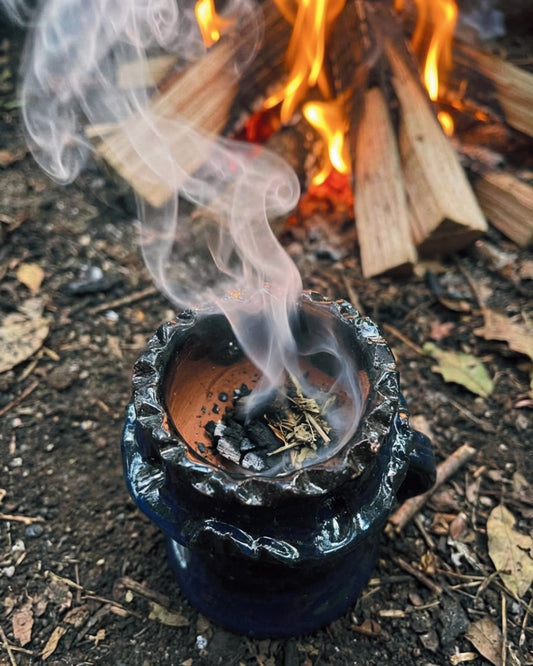 Copalera de Barro Mini Artesanal - Limpias y Rituales