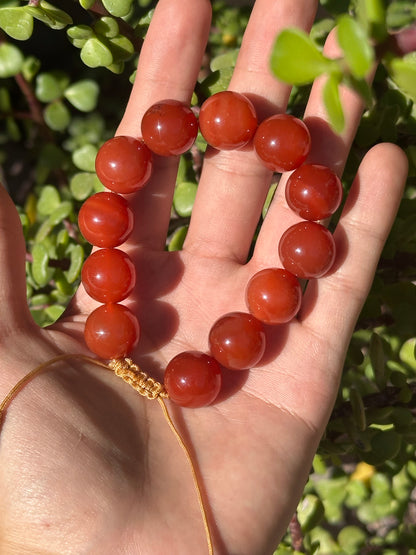 Pulsera Ajustable de Cornalina 16mm