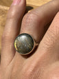 Anillo ajustable de Labradorita redondo