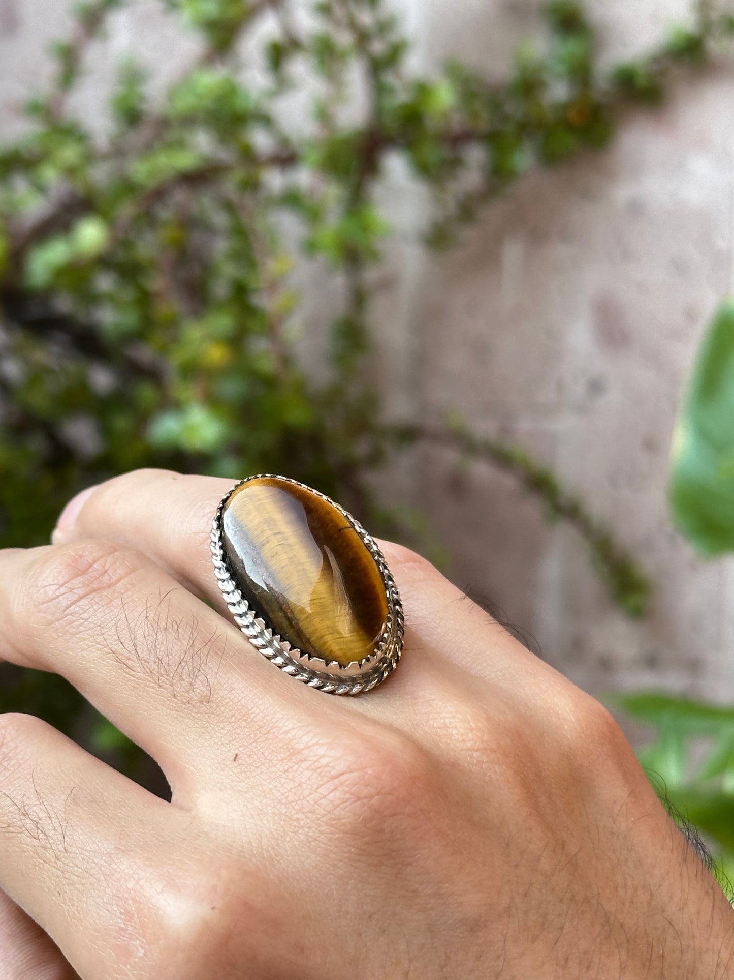 Anillo ajustable de  Ojo de Tigre
