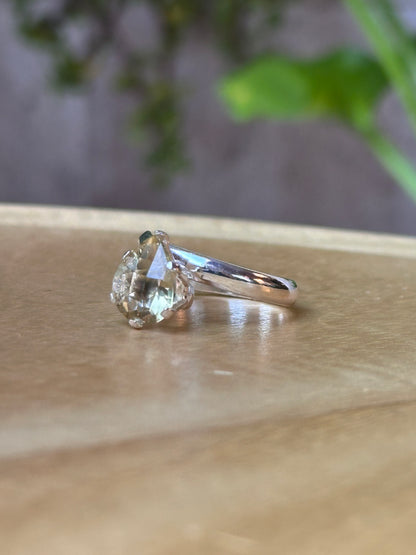 Anillo Ajustable de Citrino Limón Corte Trillón