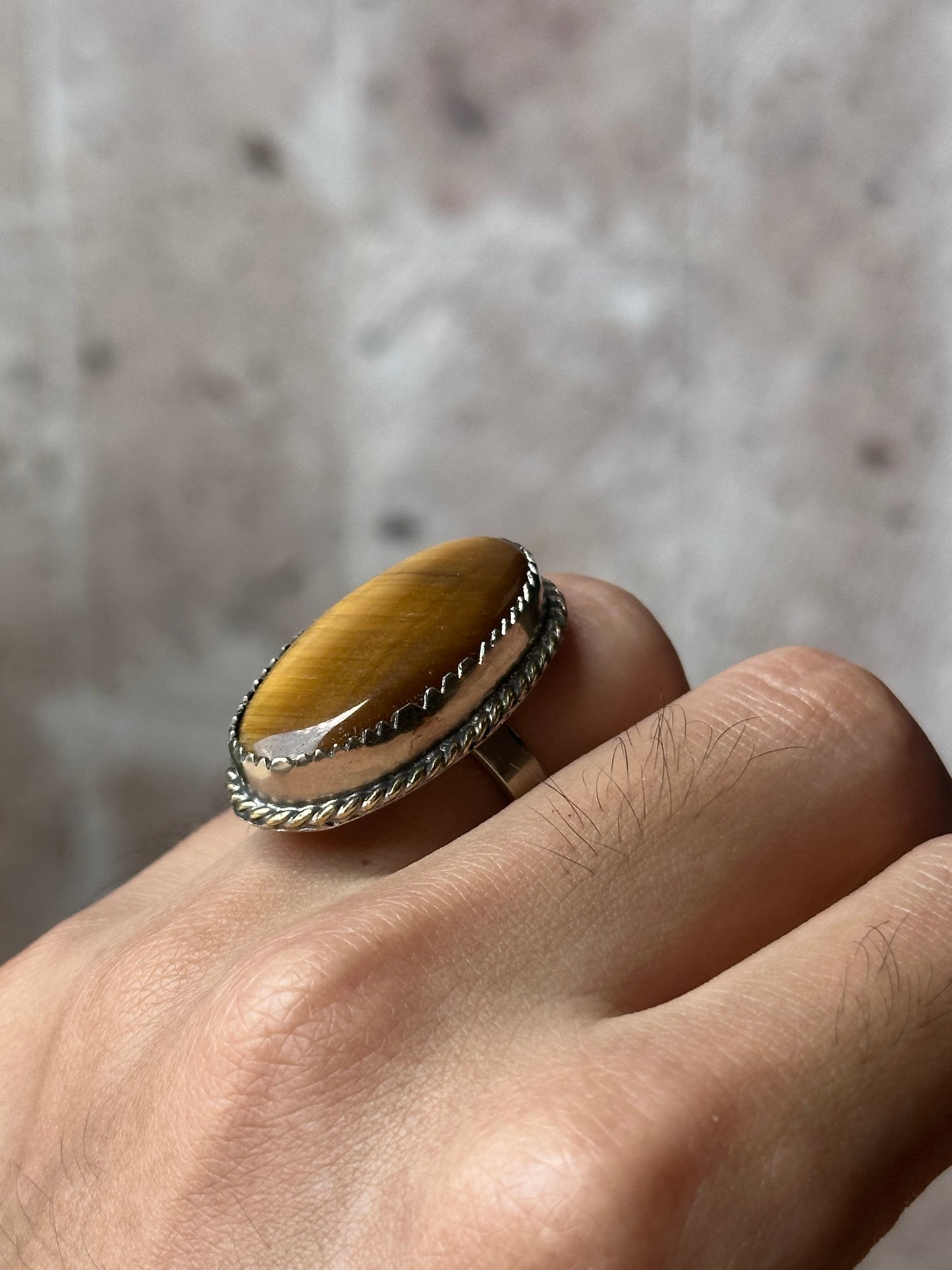 Anillo ajustable de Ojo de Tigre