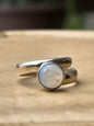 Anillo ajustable de perla natural