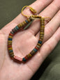 Pulsera ajustable de jaspe Mokaita y jaspe rojo