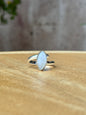 Anillo ajustable de piedra luna rombo