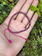 Pulsera Ajustable de Rubí 4mm