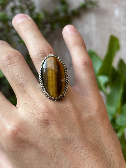 Anillo ajustable de  Ojo de Tigre