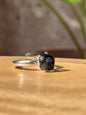 Anillo ajustable de Cuarzo Rutilado facetado