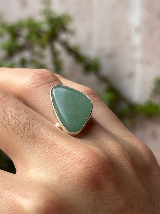 Anillo ajustable de Aventurina Verde