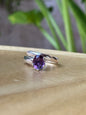 Anillo Ajustable de Amatista Facetada