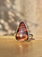 Anillo Ajustable de Ojo de Buey en Alpaca