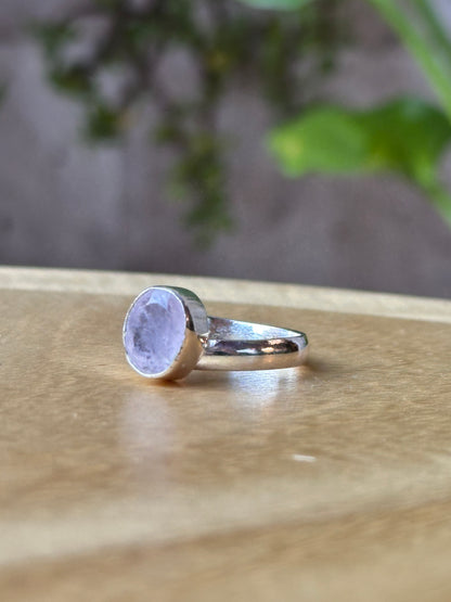 Anillo Ajustable de Morganita Facetada