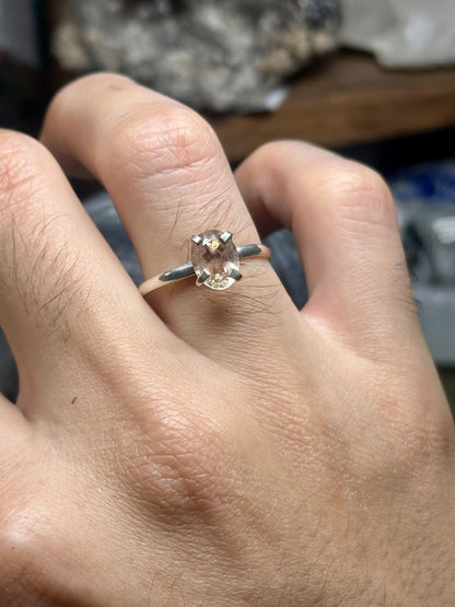 Anillo Ajustable de Turmalina Durazno