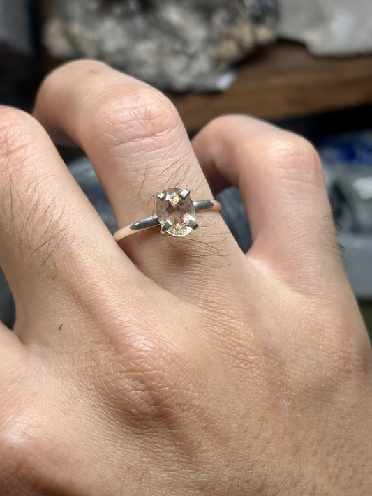 Anillo Ajustable de Turmalina Durazno