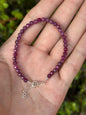 Pulsera Ajustable de Rubí 4mm con extensión