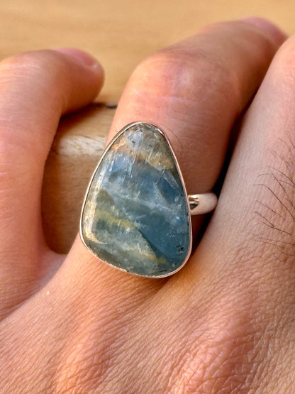 Anillo ajustable de Ónix Cielo