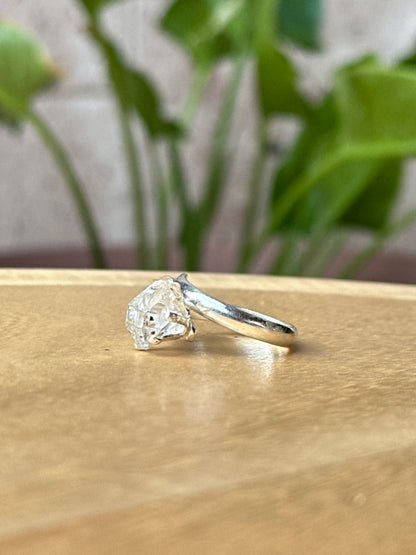 Anillo ajustable de Cuarzo Herkimer mini