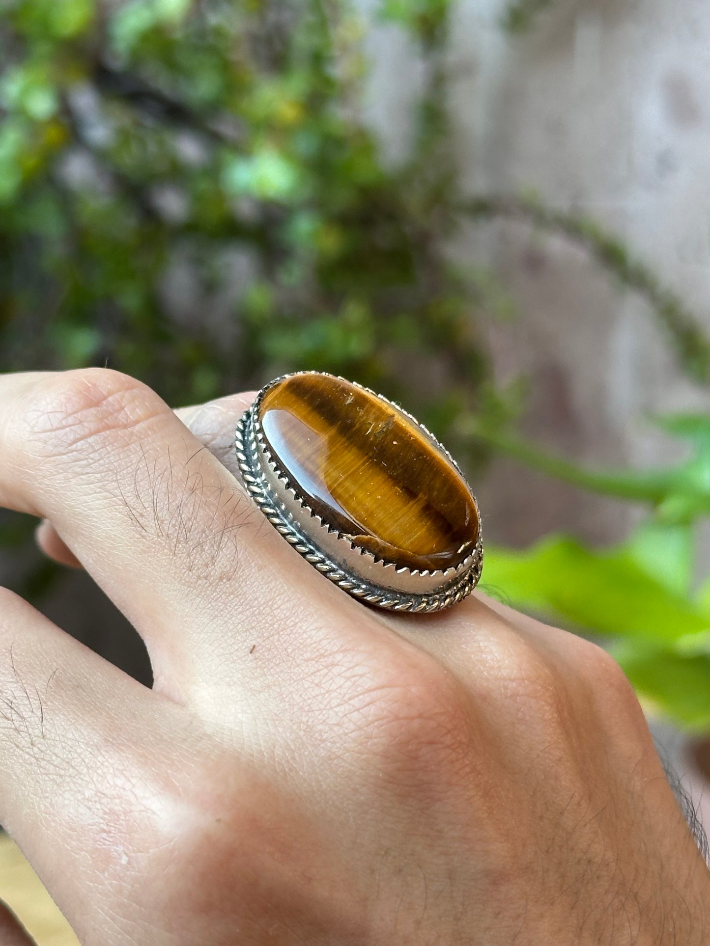 Anillo ajustable de  Ojo de Tigre