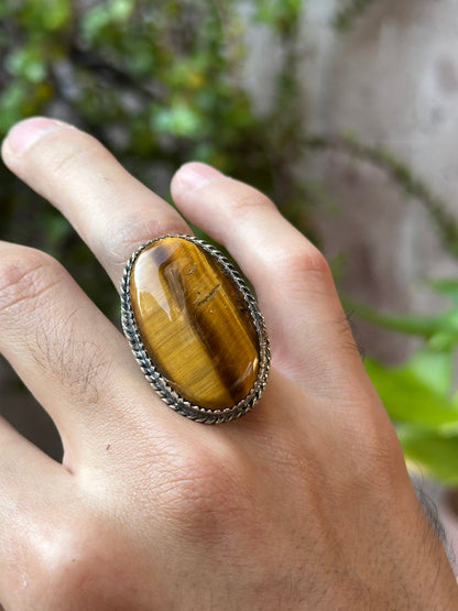 Anillo ajustable de  Ojo de Tigre
