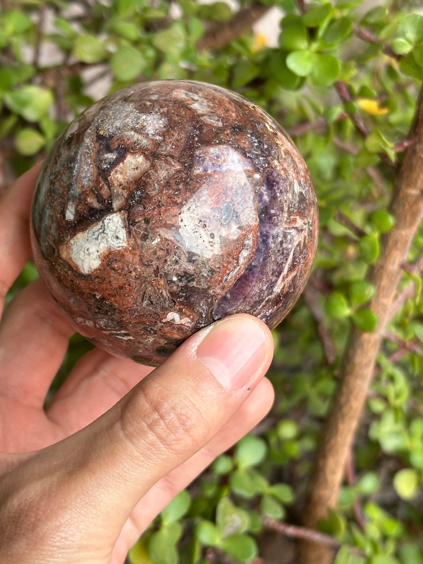 Esfera de Amatista y Cuarzo