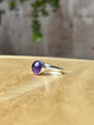 Anillo ajustable de Amatista mini redondo