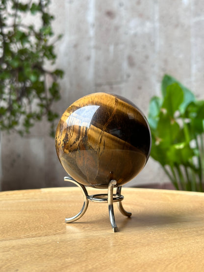 Ojo de tigre tallado en forma de esfera