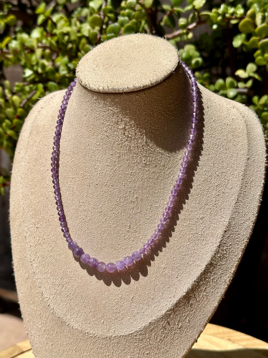 Collar Ajustable de Amatista | Sabiduría, Protección y Elevación Espiritual
