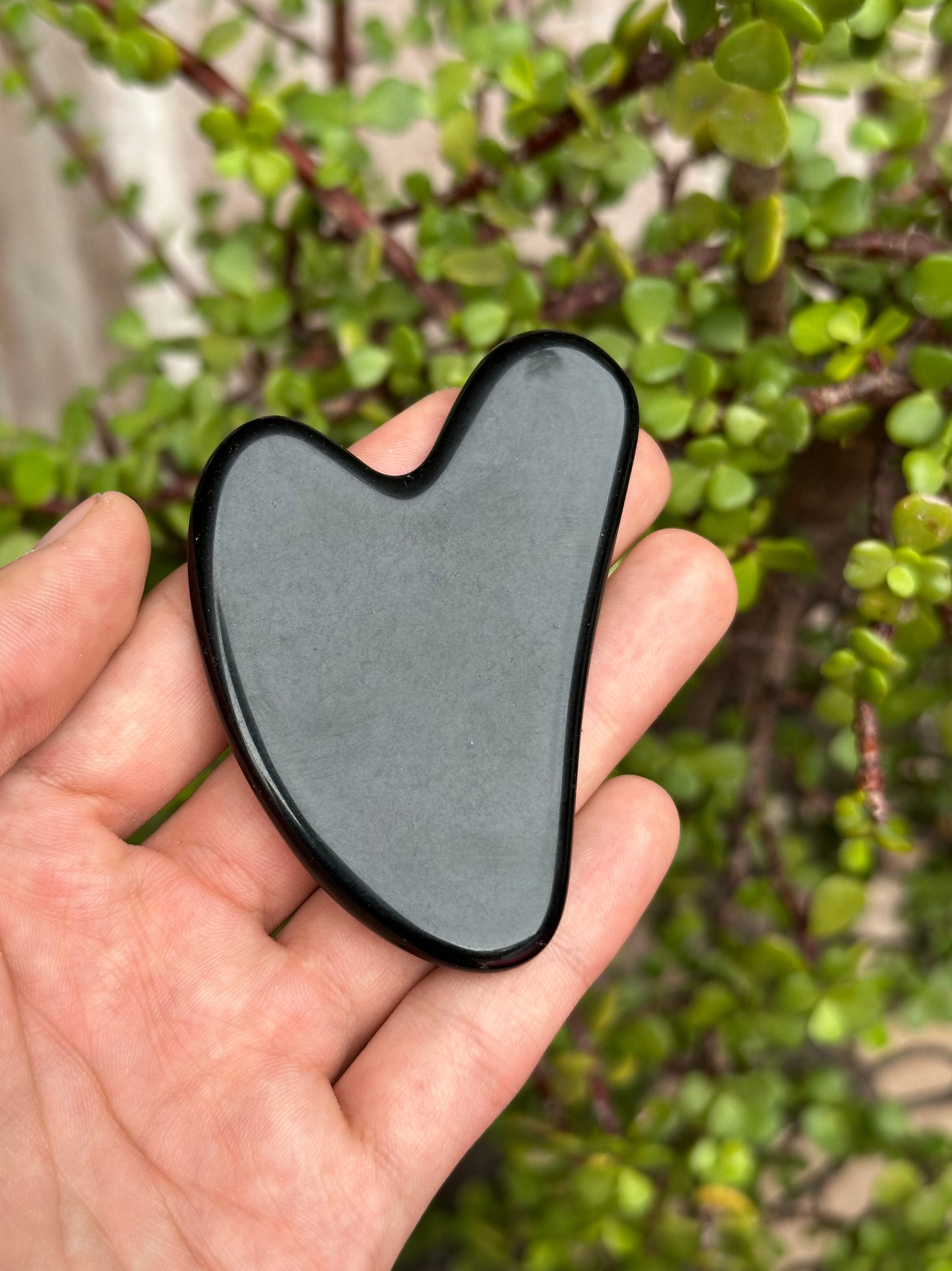 Gua Sha de Cuarzo Natural para Masaje Facial