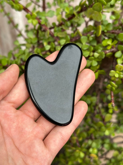 Gua Sha de Cuarzo Natural para Masaje Facial