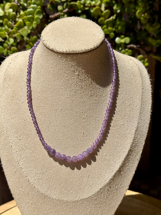 Collar Ajustable de Amatista | Sabiduría, Protección y Elevación Espiritual