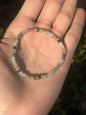 Pulsera Elástica de Peridoto, Aguamarina y Ágata Musgosa