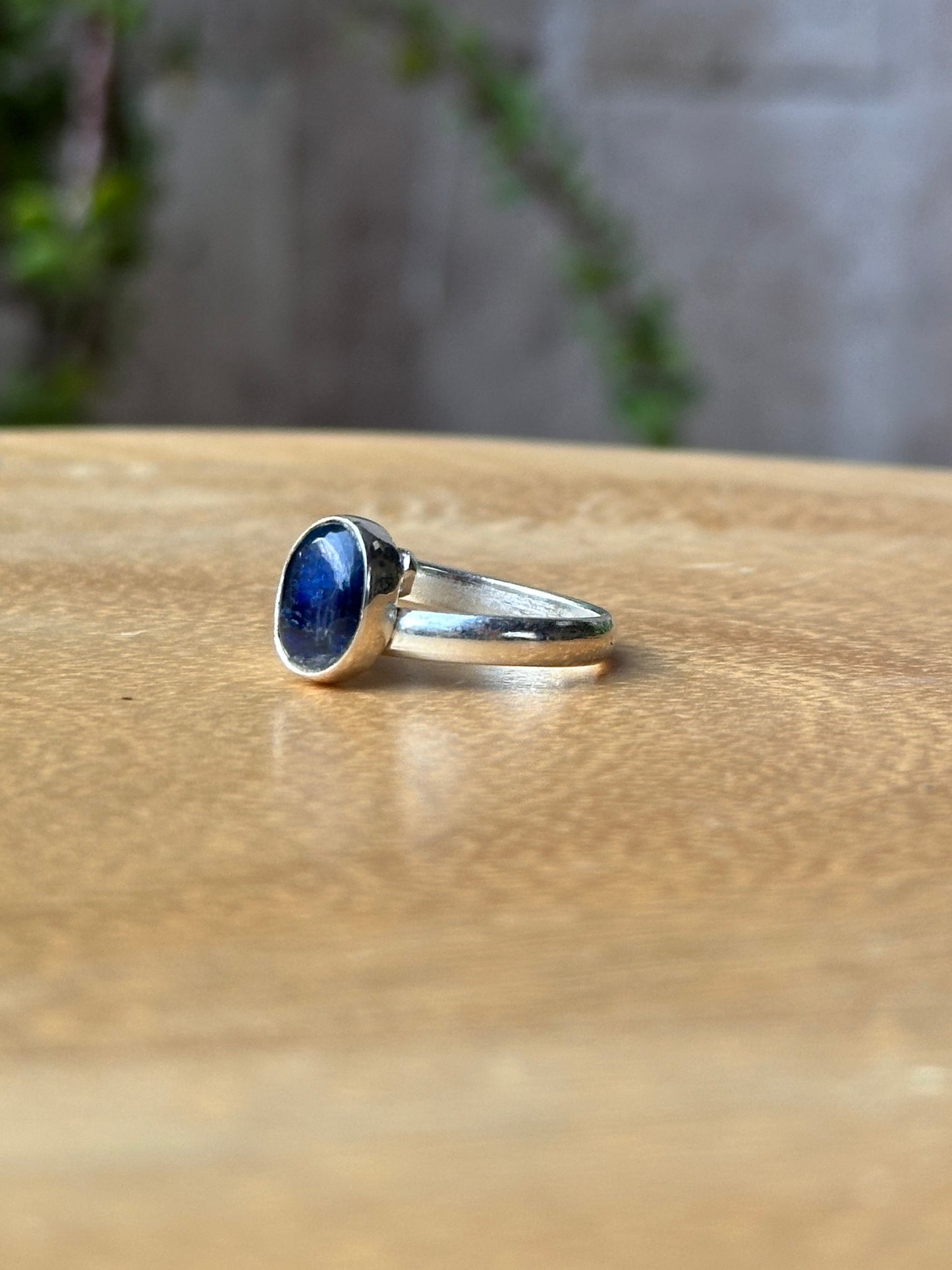 Anillo ajustable de Cianita Azul