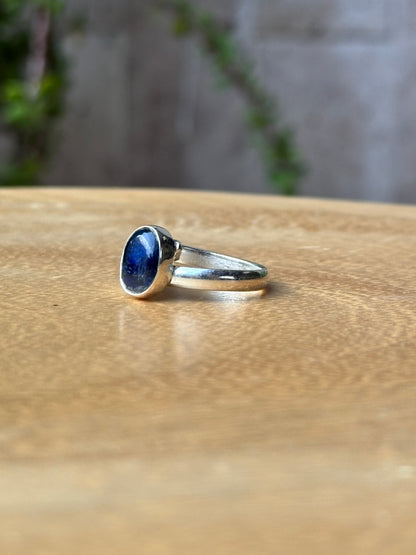Anillo ajustable de Cianita Azul
